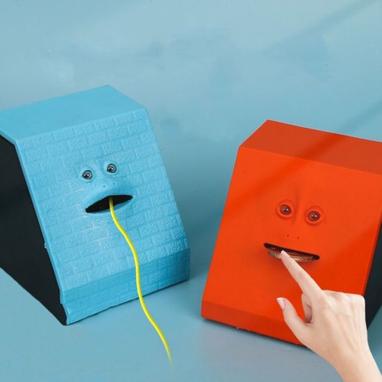 움직이는 얼굴 저금통 지능형 스마트 센서 동전저금통