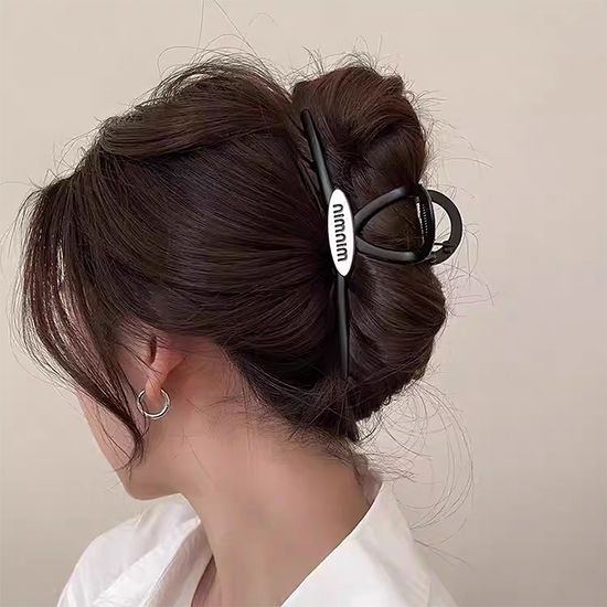 빅사이즈 꼬임 물결 하트 진주 머리 집게핀 헤어 삔