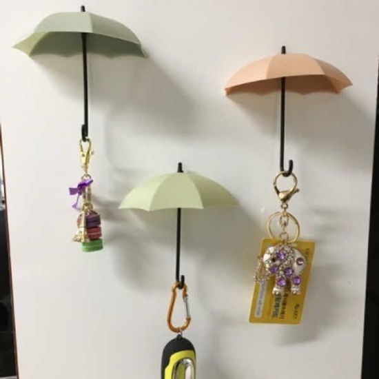 인테리어효과 만점!!  우산형 벽걸이 스토리지 후크  3p 세트 소품걸이 보관함