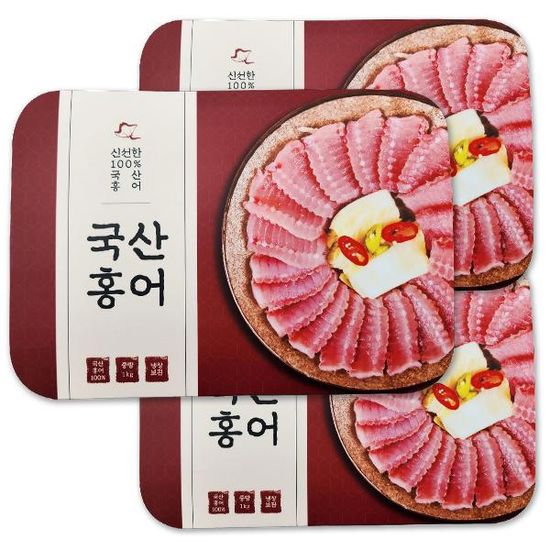 [백년수산] 국산 홍어 1kg x 3팩 + [증정]
