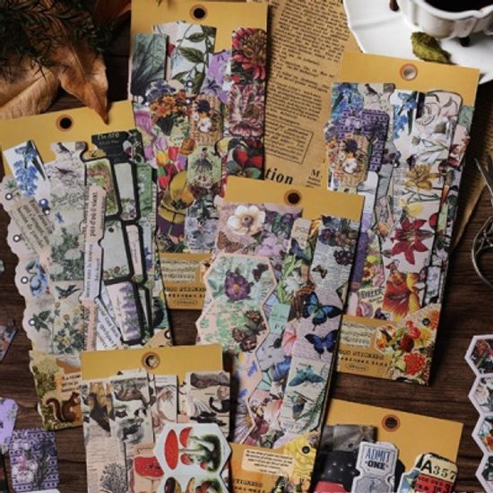 레트로 빈티지 특이한 모양 데코 스티커 