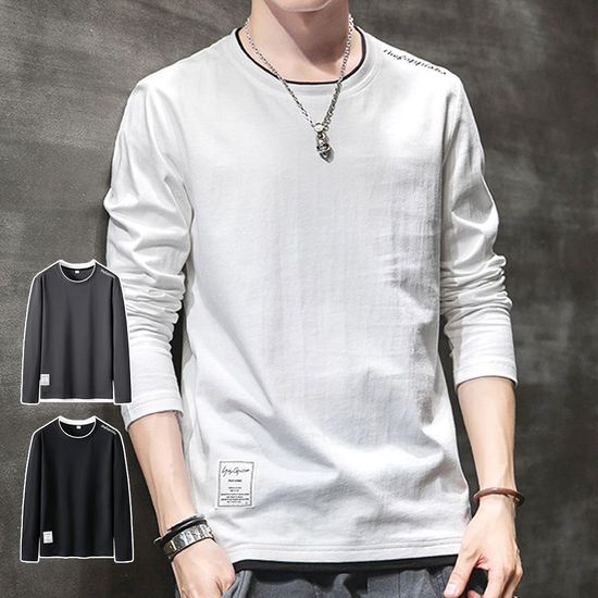 레이어드 남자 기본 티셔츠 롱슬리브(WCCC7EE)