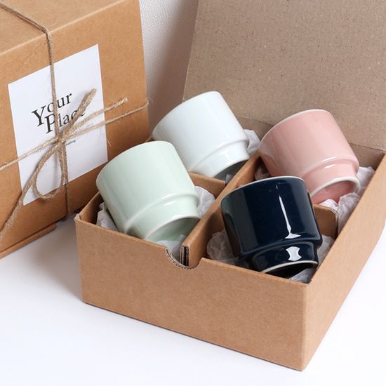 [선물포장] 다옴 국산 도자기 소주잔 70ml 세트 4p