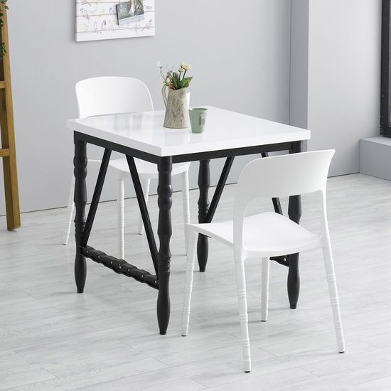 퓨리 사각 카페 식탁 테이블 1600 화이트 (착불)