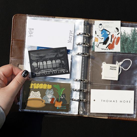 비온뒤 데코포켓 A6 바인더 리필 양면 - 가로 3단