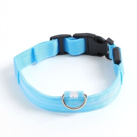 LED 애견 강아지 목줄(L) (블루) 야광 밤산책목줄