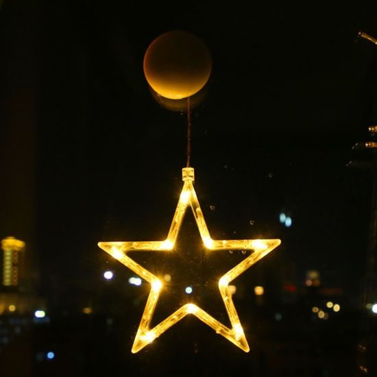 굿라이트 LED 행잉 장식전구 별 흡착식 창문조명