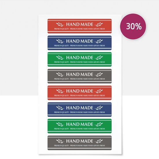 핸드메이드 밴드형 스티커(80개) 홈메이드 포장라벨