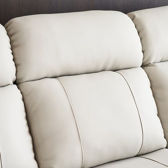 4인용 소가죽 리클라이너 소파