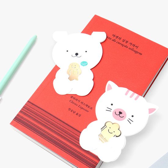 북마크 카드 미니 애니멀라인 책갈피