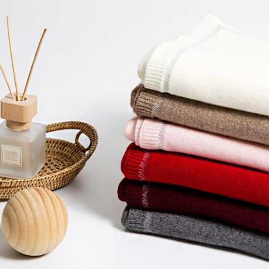 [더로라]캐시미어니트머플러-은사보더 캐시미어S0082