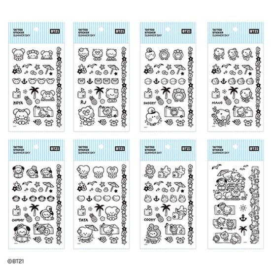 BT21 타투스티커 [서머스카이] - 코야(KOYA)