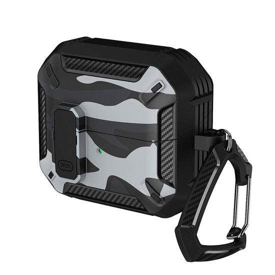 갤럭시 버즈3 프로 카모플라쥬 잠금 하드 범퍼 케이스