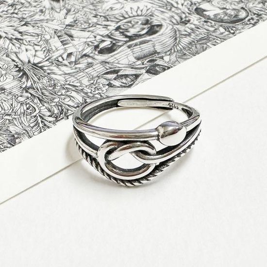 실버문925 순은반지 라인프레즐 R388 사이즈조절반지