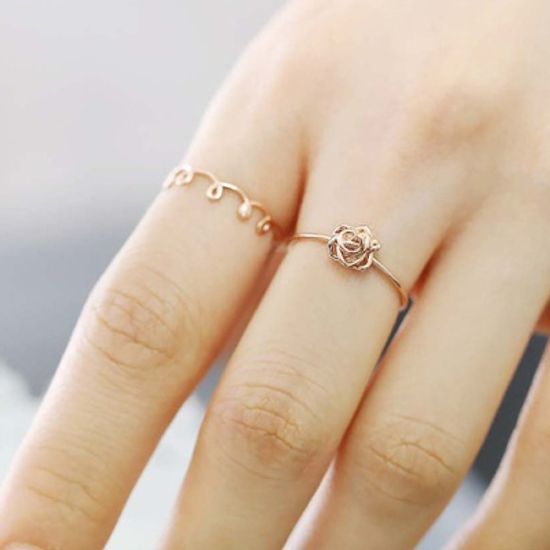 14K 퇴근길 장미반지