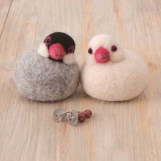 하마나카 앵문조와 백문조 키트 양모펠트