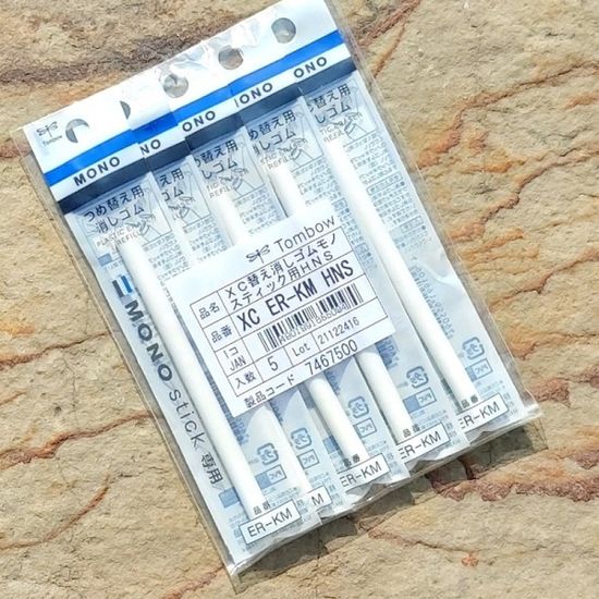 톰보 모노 스틱지우개 121AHNS+리필 ER-KM 1팩(5개입)