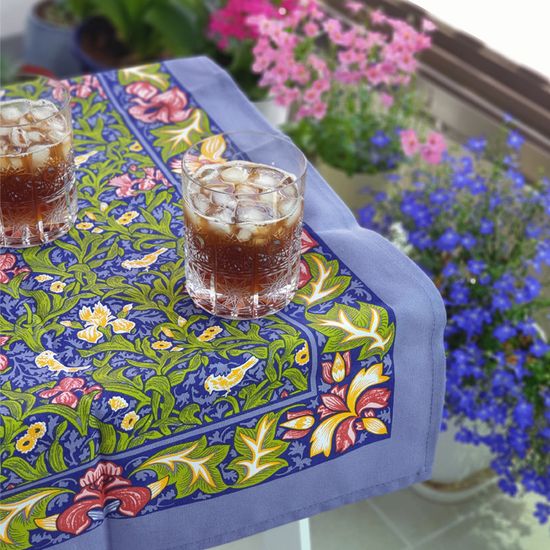 버드앤아이리스 블루 면 티타올