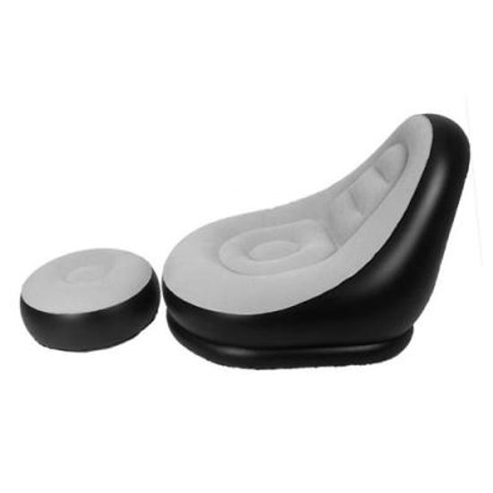 GRAY ROUND 릴렉스 1인용 에어소파+다리받침