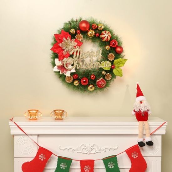 50cm 블라썸 원형 리스/크리스마스 장식 연말 트리