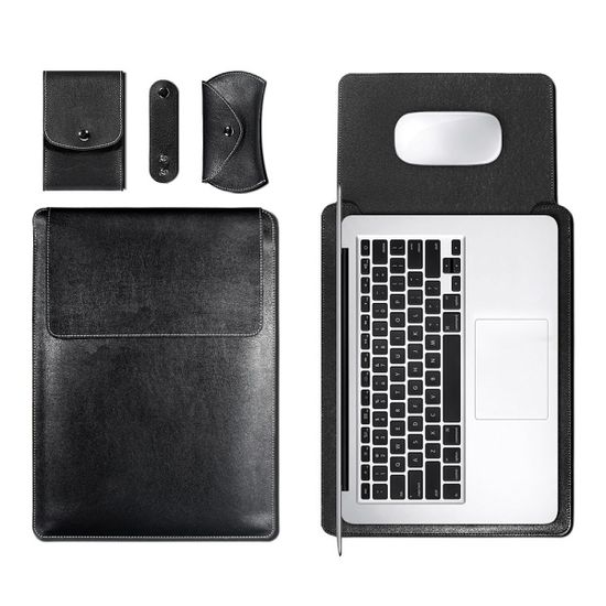 노트북 가죽 파우치 세트 15.6형 블랙 노트북슬리브