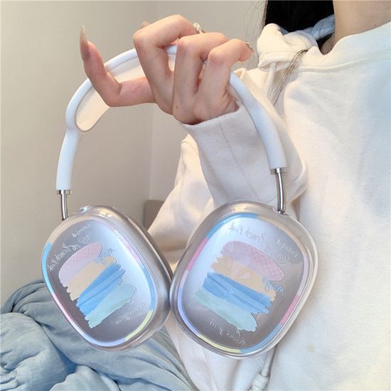 에어팟 맥스 수채화 감성 실리콘 커버 이어캡 케이스