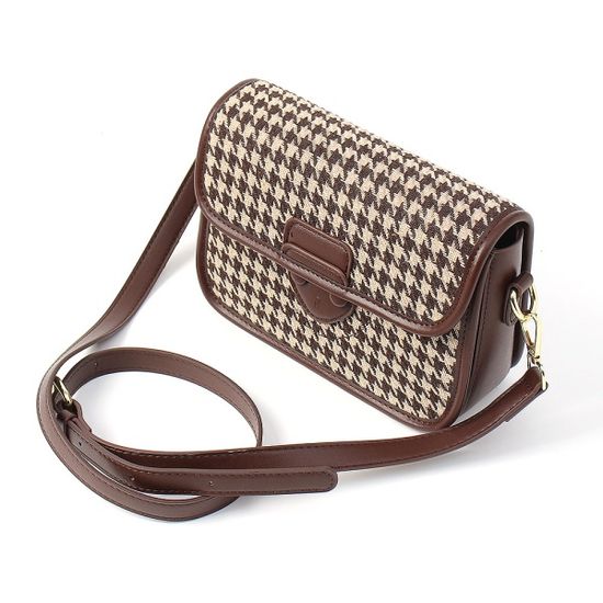 하운드 투스 크로스백(브라운) 숄더백
