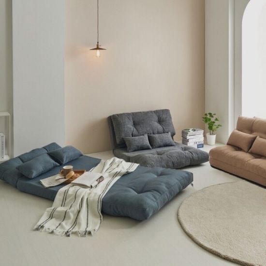 좌식형 패브릭 2인 리클라이너 소파 3color