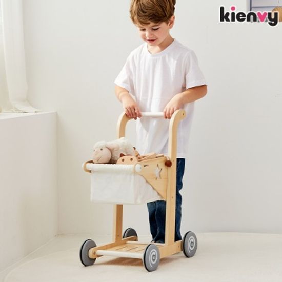 키앤비 원목 쇼핑카트 놀이