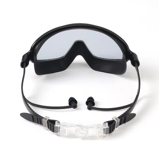블루스윔 귀마개일체 고글 물안경(투명렌즈-블랙) (블