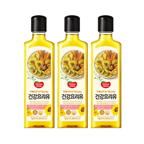 [동원] 건강요리유 480ml x 3병 