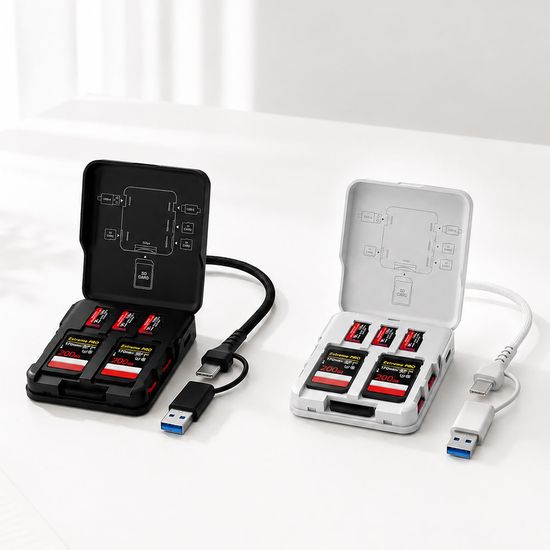 유니콘 6in1멀티카드리더기 메모리보관케이스 USB3.2 