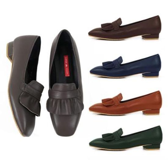 [쥬아나윤]쥬아나윤 Yojo 천연양가죽 러플장식로퍼 수제화