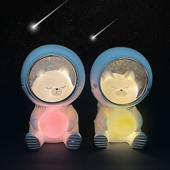  비행사 우주곰 우주냥 비행사 LED 미니 무드등