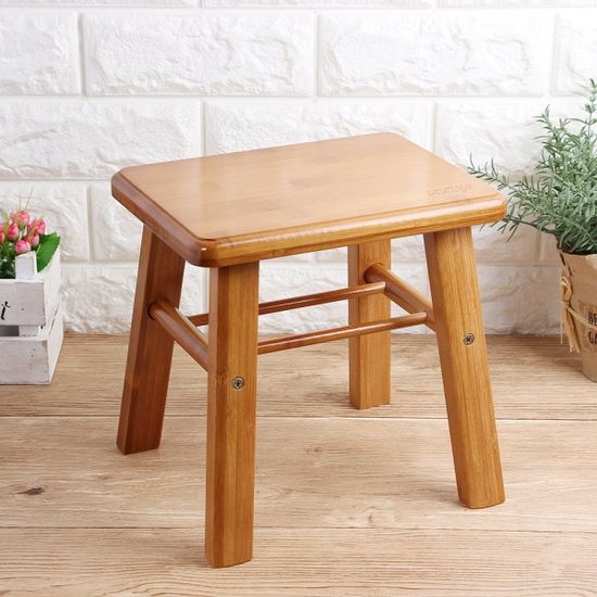 우드 내추럴 선반 보조의자/미니스툴 원목스툴 의자