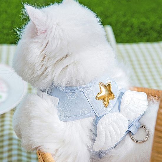 반려동물 천사 하네스+리드줄(L) 고양이 강아지하네스