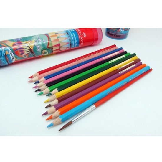 파버카스텔 수채색연필 라운드 틴 12색+붓 115912