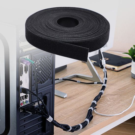 벨크로 케이블 타이 전선 정리 컴퓨터 책상 콘센트 