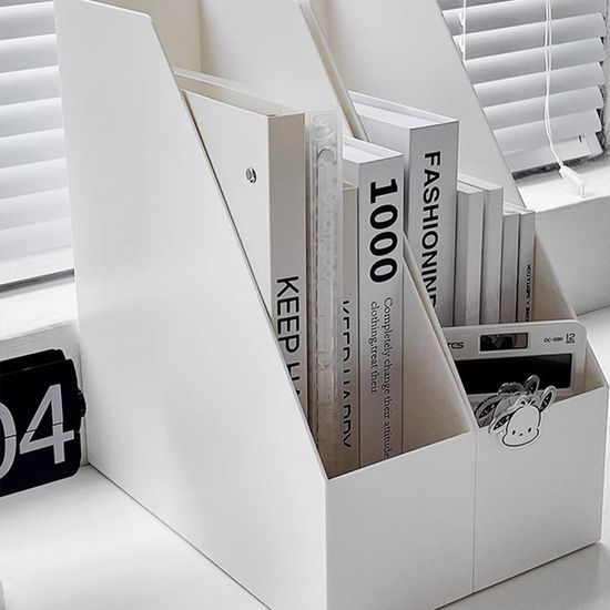 사선형 심플 파일꽂이 화이트 2size