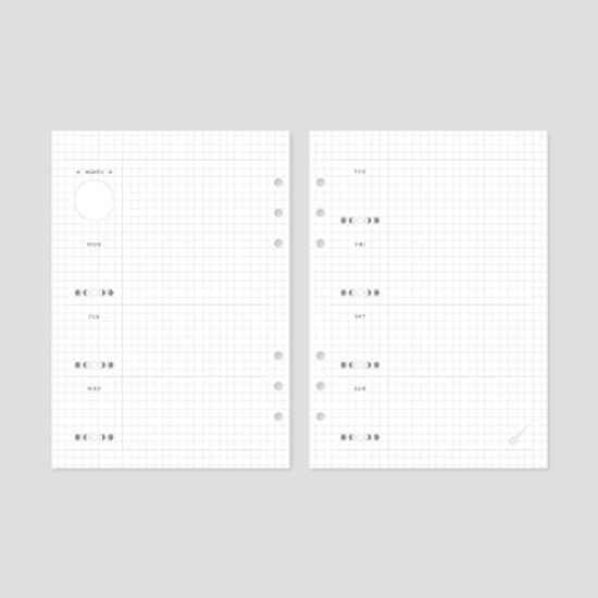 A5 데코포켓베이직속지 - 그리드위클리(가로)