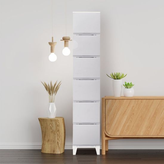 보노 심플리 240 플라스틱 서랍장 6단 슬림형 틈새장