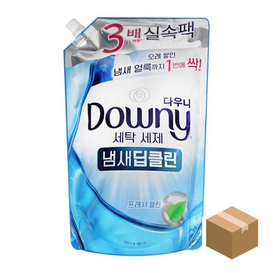 다우니 세탁세제 냄새딥클린 프레시 1.4L 리필x6개[WB