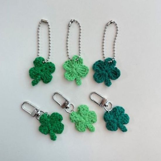 행운 행복 부적 수능 기분좋은 선물 네잎클로버 뜨개 