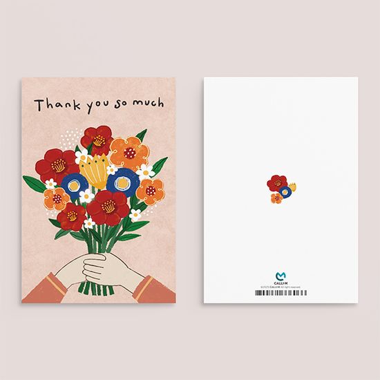 캘리엠 캘리그라피카드 CA2501 - THANKYOU(꽃다발)