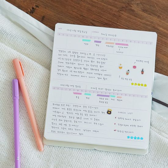 3달 핸디 데일리 이야기다이어리 만년 미니 작은 슬림