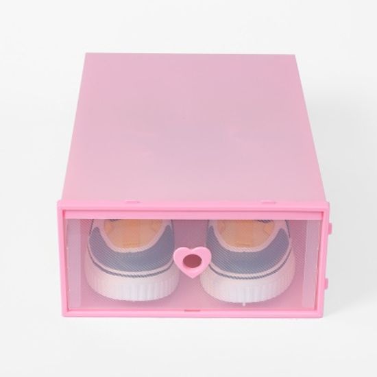 슈즈온 서랍형 신발정리함(대) (핑크)/ DIY 슈케이스