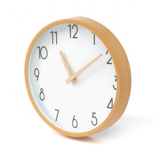 네추럴 무소음 원형 벽시계(우드) 사무실 가정용시계