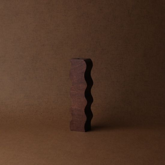 [오니프] VC06_우드 오브제 물결 화병