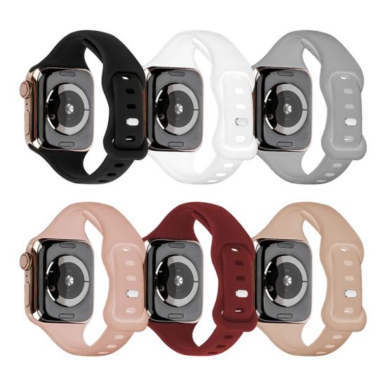 애플워치 슬림 실리콘 스트랩 38/40/41 SSL-01 블랙