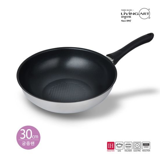 [리빙아트]국산 에코 IH 올스텐 궁중팬30cm벌크포장